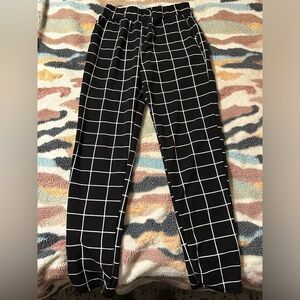 Black and White Plaid Pants